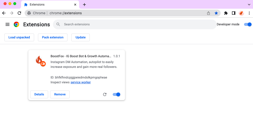 TikTok Comment Sender chrome extension install done